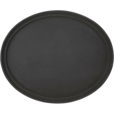 Kristallon protiskluzový oválný tác plastový černý 685x560mm