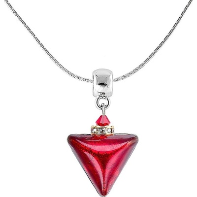 Lampglas Svůdný red triangle s 24karátovým zlatem v perle NTA4