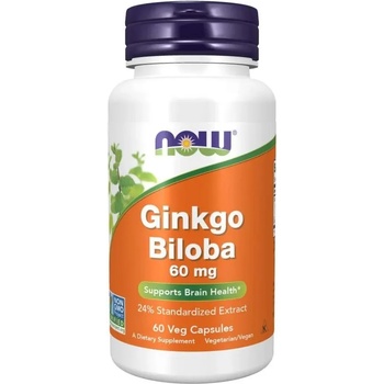 NOW Ginkgo Biloba, 60 mg, 60 капсули, Now