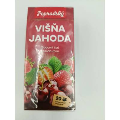 Popradský čaj višňa jahoda 40 g