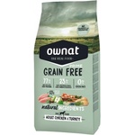 OWNAT Grain Free Prime ADULT CHICKEN TURKEY - Натурална суха храна за кучета, БЕЗ зърнени култури, с 77% качествено месо, пиле и пуйка - 3 кг, Испания - 110115