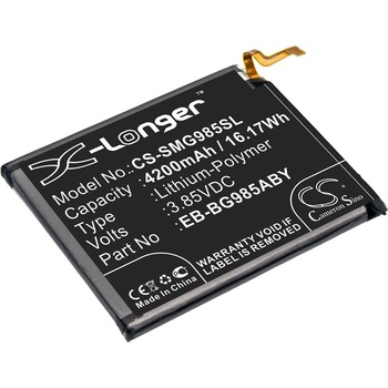 Cameron Sino Батерия за Samsung Galaxy S20 Plus, Sc-52a, Sgh-N805 и други, 4200 mAh, Li-Ion (CS-SMG985SL)