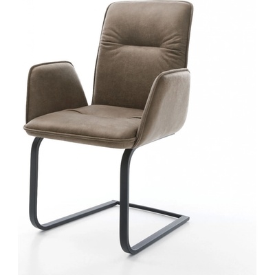 Delife Vinja-Flex mikrovlákno taupe vintage plochý černá