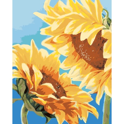 ZUTY Malování podle čísel DVĚ SLUNEČNICE MYROSLAVA VOLOSCHUK Rozměr 40 x 50 cm Rámování vypnuté plátno na rám
