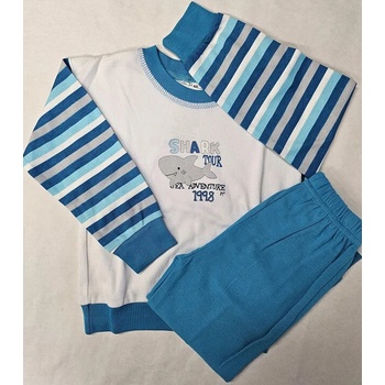 Chlapecké pyžamo Shark bílá modrá