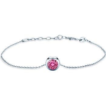 SAVICKI Narukvica The Journey: bijelo zlato, ružičasti laboratorijski dijamant