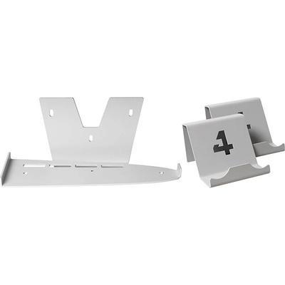 4mount Wall Mount for PlayStation 5 Slim White + 2x Controller Mount