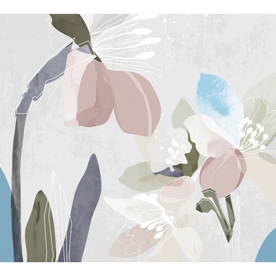 AG Design FT-4P5711 Vliesová fototapeta VECTOR FLORALS, rozměry 300 x 270 cm