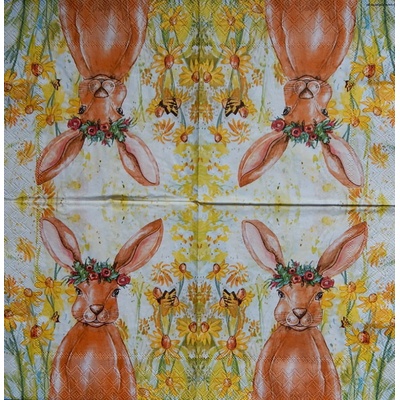 Ambiente obrúsky Flower bunny 33x33cm