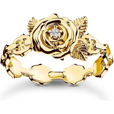 Thomas Sabo TR2482 414 39 Gold-plated prstýnek Roses Romance