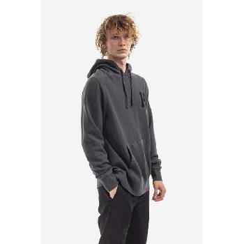 HUF Суичър HUF Monotone P/O Fleece в сиво с качулка с апликация (FL00127)