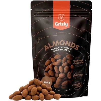 Grizly Mandle v mléčné čokoládě a skořici 500 g