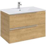 Roca Долен шкаф Elegant plus с 2 чекмеджета и умивалник 800 mm, светъл дъб (A852019464)