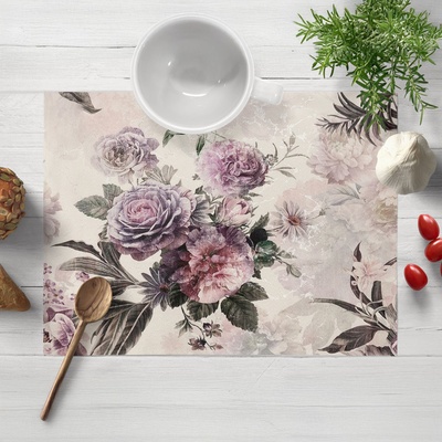 Biante prostírání Parma PM-112 Fialové květy na smetanovém 35x45 cm