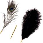 Sevanda Natural Peacock Flirting Feather Tickler