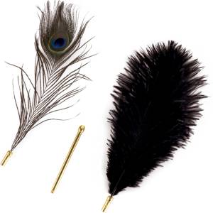 Sevanda Natural Peacock Flirting Feather Tickler