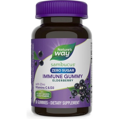 Самбукус Имун Гъми (с витамин С, D3 и цинк) 50 желирани таблетки без захар | Nature’s Way (14616)