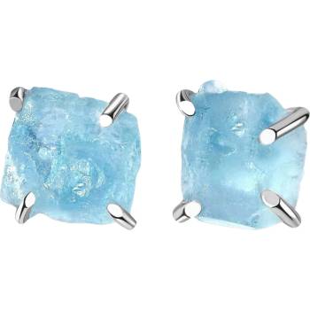 Silenti Jewelry Сребърни обеци "Аквамарин