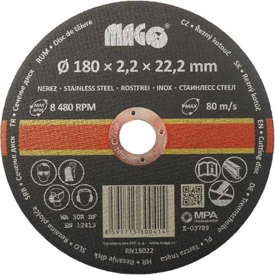 Magg Řezný kotouč 180 x 2,2 x 22,2 mm RN15016