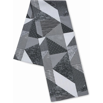 Catherine Lansfield Bavlněný běhoun na stůl 220x33 cm Larsson Geo - Catherine Lansfield (KT/44750/W/TRN220/GY)