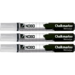 Nobo WB Маркер Chalkmarker т/стъклена дъска кръгъл бял (3) (34438398)