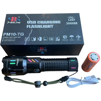 X-BAL Led тактически алуминиев фенер x-bal g bl-g62tg - 20см (3064-2)