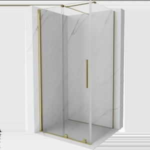 Mexen Velar разтегателна душ кабина 120 x 80 см, прозрачна, златна - 871-120-080-01-50 (871-120-080-01-50)