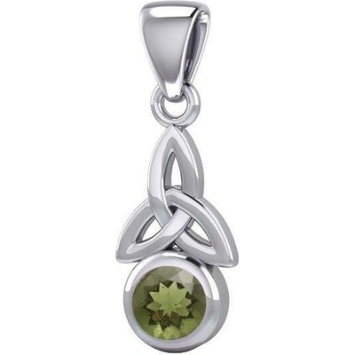 Fantasy Šperky Dotek vesmíru stříbrný amulet s vltavínem P3523