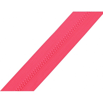 Zip kostěný No 3 metráž, malé, 338 růžová neon