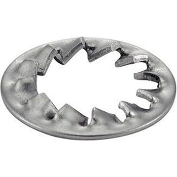 DIN 6798l 10.5 ZN podložka vejárová s vnútorným ozubením-biely zinok