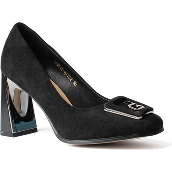 Дамски велурени обувки Елиза с катарама