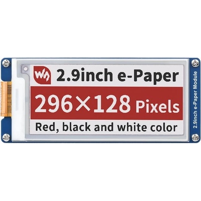 2,9palcový E-Paper E-Ink zobrazovací modul (B) – 296×128, Červená / Černá / Bílá, SPI – Zboží Živě