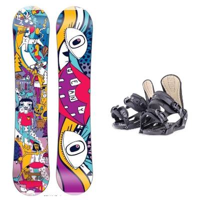 Beany Bark dětský snowboard + Beany Junior vázání - 110 cm + S - EU 36-38