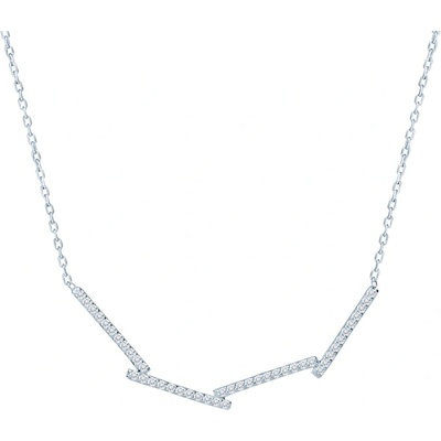 SAVICKI Колие с правоъгълници Savicki: бяло злато, диаманти