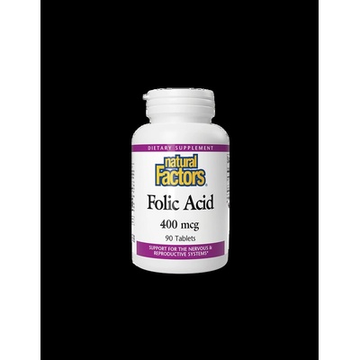 Natural Factors Репродуктивно здраве - Фолиева киселина, 400 g х 90 таблетки Natural Factors (1272 NF A)