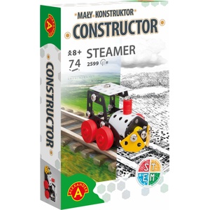 Alexander Toys Метален конструктор Alexander, 74 части - Парен локомотив (AL2599) - bright-toys