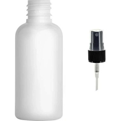 Via Plastová lahvička bílá s Černým kosmetickým rozprašovačem 50 ml