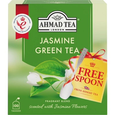 Ahmad Tea Jasmine Green Tea zelený čaj s úvazkem 100 x 2 g
