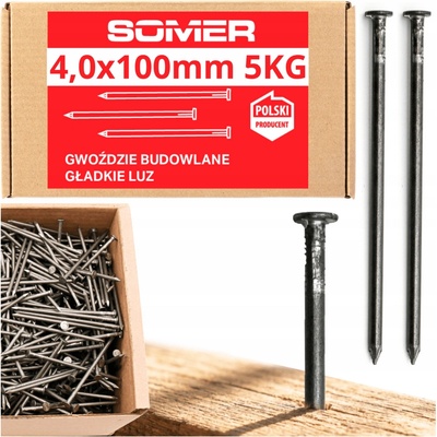 Stavební hřebíky Somer 100 mm, 520 ks, 5 kg