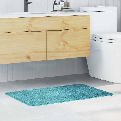 vidaXL Килимче за баня с антихлъзгаща повърхност Тюркоаз 60 x 90 cm ПП (4019840)