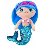 LEAN Toys Plush Mermaid Cuddly Toy Tail Sequins Blue 30cm