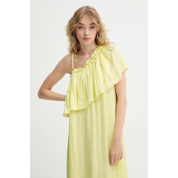 Bruuns Bazaar Рокля Bruuns Bazaar в жълто среднодълга със стандартна кройка BBW4407 (BBW4407)