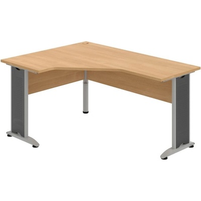 OFFICE PRO s.r.o. HOBIS kancelársky stôl pracovný tvarový, ergo pravý - CEV 60 P, dub