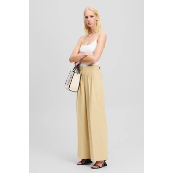 Karl Lagerfeld Панталон Karl Lagerfeld в бежово с широка каройка, с висока талия A2W10014 (A2W10014)