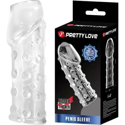 Пенис ръкав, стимулиращ и удебеляващ, 19, 8см. - Pretty Love Volumizing Clear (D-242889)