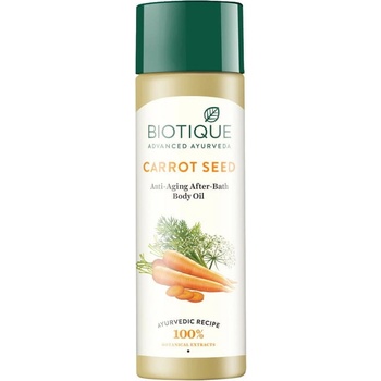 Biotique telový anti aging olej po sprchovaní s mrkvovými semienkami 120 ml