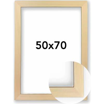 Fotorámeček Stuttgart Rozměr: 50 x 70 cm, Barva: Lípa, Typ zasklení: Plexi