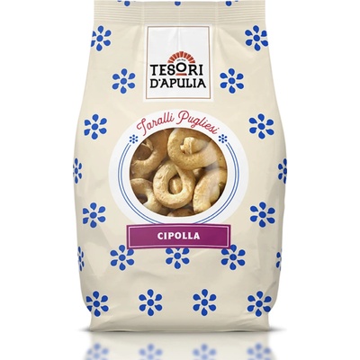 Tesori d’Apulia taralli s cibuľovou príchuťou 400 g