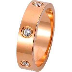 HARAHU Пръстен NO-17350 - Златен / Розов / 59mm KP17350