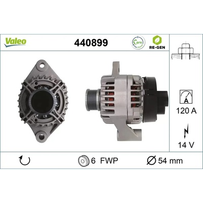 VALEO Alternátor REMANUFACTURED PREMIUM VA 440899